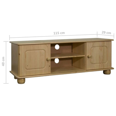 vidaXL Szafka pod TV, 115x29x40 cm, lita sosna