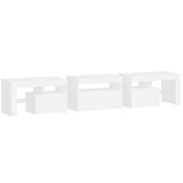 Szafka pod TV z oświetleniem LED, biała 200x36,5x40 cm