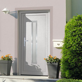 vidaXL Drzwi wejściowe, białe, 98x208 cm, PVC model standard