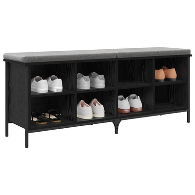 Szafka na buty z półką Czarny Dąb 131 x 35 x 50 cm