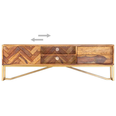 vidaXL Szafka pod TV, 140x30x45 cm, lite drewno sheesham model standard