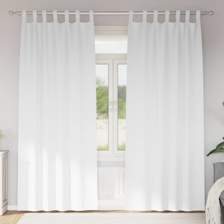Firany blackout z kółkami 2 pcs Czysta Biała 245 x 140 cm