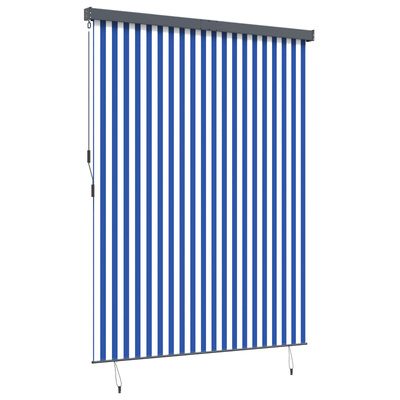 Roleta Niebieski i biały 200 x 250 cm Materiał i Aluminium