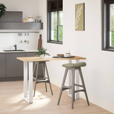 Nogi do stołu barowego w kształcie litery U 2 szt. Białe 40x(90-91) cm Stal