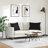 Poduszki na sofę 2 pcs Czarny 70 x 50 cm tkanina