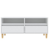 vidaXL Szafka pod TV, biała, 100x34,5x44,5 cm, materiał drewnopochodny