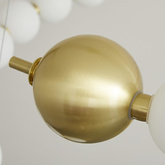 Lampa wisząca Abigali Pontti Big2 56W złoty/mleczne kule