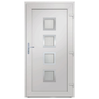 vidaXL Drzwi wejściowe, antracytowe, 108x208 cm, PVC