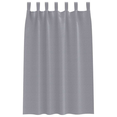 Firany blackout z kółkami 2 pcs Jasnoszary 175 x 140 cm