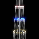 Choinka świąteczna LED Wielokolorowe 51 x 51 x 190 cm Metal