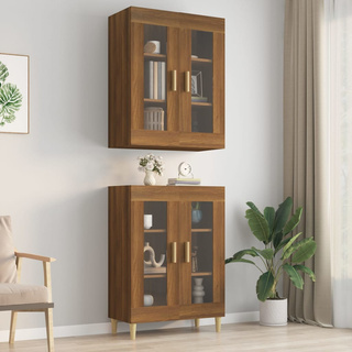 vidaXL Szafka wisząca, brązowy dąb, 69,5x34x90 cm model standard