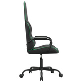 vidaXL Fotel gamingowy, czarno-zielony, sztuczna skóra model standard