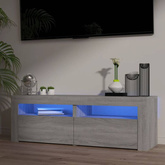 vidaXL Szafka pod TV z LED, szary dąb sonoma, 120x35x40 cm w kolorze cm