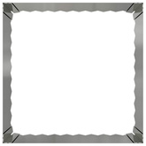 Krawężnik do trawnika 4 szt. 60 x 60 x 35 cm Stal srebrny