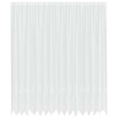 Firanka Koronkowa z zasłonami Biały 260 x 400 cm Poliester