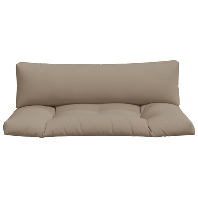 Poduszki na sofę z palet, 2 szt., kolor taupe, tkanina