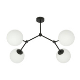 Lampa sufitowa  SPACE 4 BLACK/OPAL
