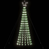 vidaXL Stożkowa choinka z lampek, 275 zimnych białych LED, 180 cm