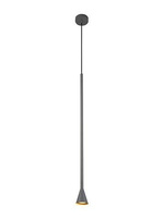 Lampa wisząca tuba Tucson szara pojedyncza GU10 metalowa