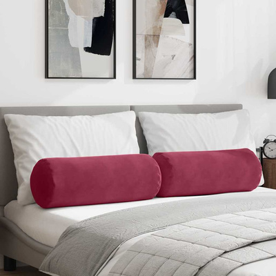 Poduszki Wałkowe 2 pcs Czerwone wino ? 25 x 70 cm