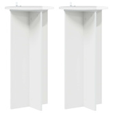 Stojak na rośliny 2 pcs Biały wysoki połysk 40 x 40 x 80 cm