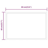 vidaXL Lustro łazienkowe z LED, 60x40 cm