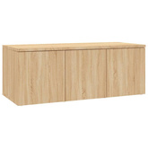 vidaXL Szafka pod TV, dąb sonoma, 80x34x30 cm, materiał drewnopochodny