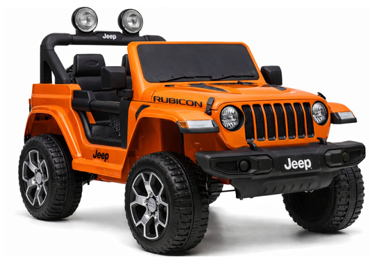 Auto na Akumulator Jeep Rubicon Światła LED MP3 Pilot 4x4 Pomarańczowy