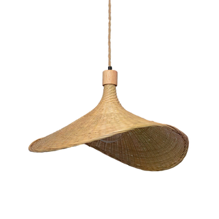 Lampa Wisząca Boho Kapelusz z Bambusa Abruzzo Isabella 40cm E27