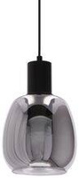 Udin small lampa wisząca czarny 1x15W GU10 klosz szary