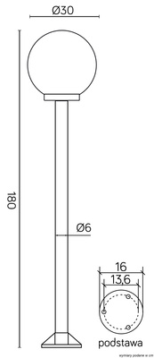 Lampa ogrodowa stojąca K 5002/1/K 300