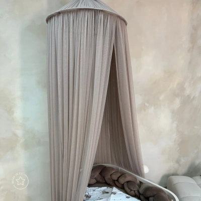 Tiulowy Baldachim Sufitowy Taupe