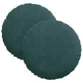 Poduszki na siedziska 2 pcs Ciemna zieleń ?30 x 13 cm Aksamit