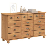 Komoda ASKIM Brązowy 79 x 40 x 133,5 cm Lite drewno sosnowe