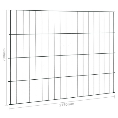 Płotek ogrodowy, 115 x 79 cm, zielony