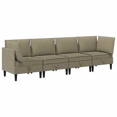 Zestaw mebli do salonu 4 szt. Khaki tkanina