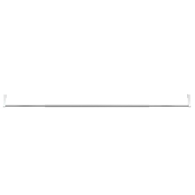Karnisze, 2 szt., biało-srebrne, 90-135 cm, aluminium