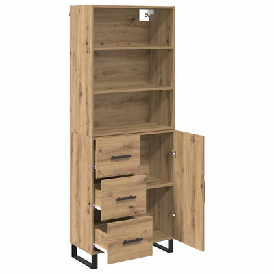 Highboard 2 szt. Dąb rzemieślniczy 69,5 x 34 x 180 cm