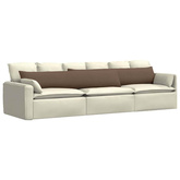 Poduszki na sofę 2 pcs Brązowy 200 x 40 cm tkanina