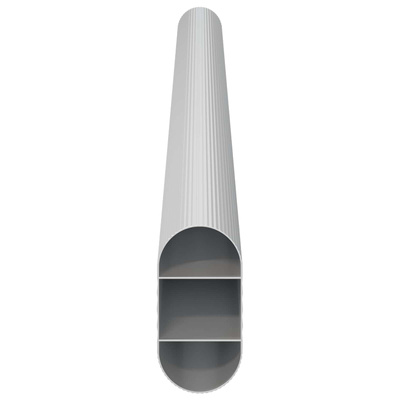 Drążek do szafy 2 pcs Srebrny 264 x 15 x 29 mm Stop Aluminium