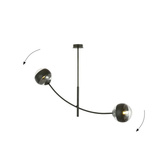 Lampa sufitowa HUNTER 2 BLACK/STRIPE