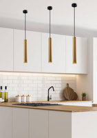 Lampa wisząca drewniana oprawa 25W GU10 40cm Tubo 31-78599