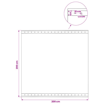 Plandeka z oczkami 2 szt. zielony 2 x 2 m 260 gsm PE