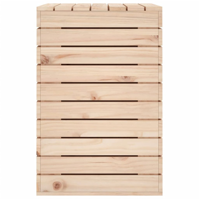 Kosz na pranie, 88,5x44x66 cm, lite drewno sosnowe