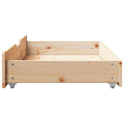 Szuflady pod łóżko, z kółkami, 2 szt., 90x55x17 cm, sosna