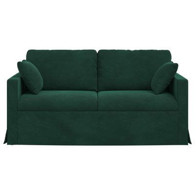 Sofa Ciemna zieleń 158 x 78 x 80 cm Aksamit