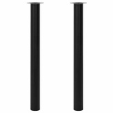Teleskopowe nogi stołowe, 2 szt., czarne, 710 mm-1100 mm