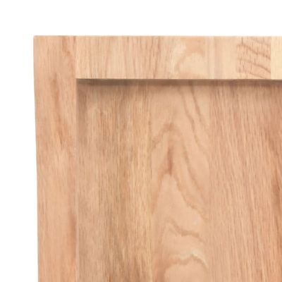Półka, brązowa, 100x40x(2-6) cm, lakierowane lite drewno dębowe