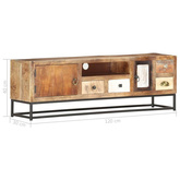 vidaXL Szafka pod TV, 120x30x40 cm, lite drewno odzyskane