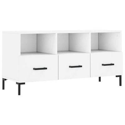 vidaXL Szafka pod TV, biała, 102x36x50 cm, materiał drewnopochodny wariant 4